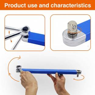 venimall 15-Inch Offset Impact-Ready Socket Wrench Tool Standard Screwdriver