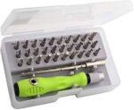 CHEFERYN 32 in 1 Mini Screwdriver Tool Set Kit with Magnetic Flexible Extension Rod Standard Screwdriv...