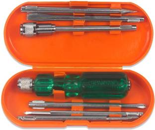 Spartan BS-02-Pro 6-Pieces With Neon Bulb Screwdriver Kit For Home And Other Use(Green) Standard Screw...