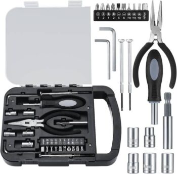 Around Hardware Tool Box Kit 22 Piece Tool Set Hand Too...