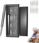 HINSHOZ 24 in 1 Mini Precision Screwdriver Set With Case, Magnetic Micro Driver Tool Kit Standard Scre...