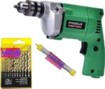 Khadija 350WATT Electric Drill With 13Pcs Hss Bits & 1P...