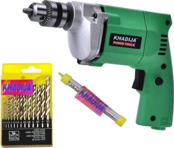 Khadija 350WATT Electric Drill With 13Pcs Hss Bits & 1P...