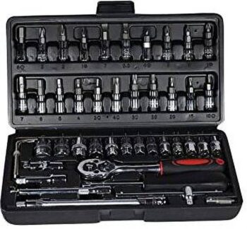 EDENGLOW 46 IN 1 TOOLKIT BLACK Socket Set