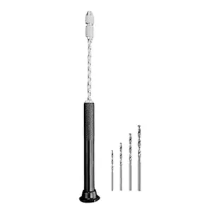 R H LIFESTYLE PCB Hand Drill Machine Hand Drill For Resin Art With 4 Twist Drill Bits Hand Tools Mini Drill,Black