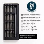 QXORE 24 IN 1 Professional Precision Screwdriver Set, Multipurpose Kit Uses for Home Standard Screwdri...