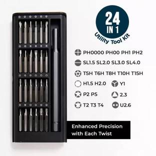 QXORE 24 IN 1 Professional Precision Screwdriver Set, Multipurpose Kit Uses for Home Standard Screwdri...