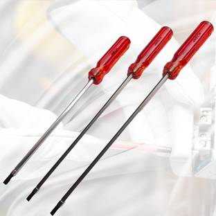 TOM Hardened and Tempered Chrome Vanadium 2-in-1 (200+250+300mm x 6mm) 8+10+12 Inch Standard Screwdriv...