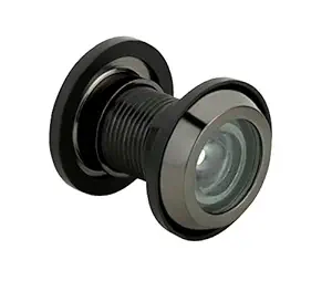 Eye Berry Round 200 Degree Antique Brass Finish Door Eye Viewer | Ultra Clear Lens Door Viewer for Safe and Secure Home/Office/Hotel (Black, Pack of 1)