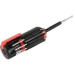 FreshDcart FDCA411 New Multifunction Screwdriver Tool Kit | 8 in 1 Portable Screwdriver Set | Hardware Repair Tool | Screwdriver with 6 LED Torch for Car & Bike,Kitchen (Pack of 1, Black)