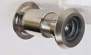 Zinc., Brass, ABS, Glass 180?Degree Door Eye Lens for Main Door (Medium)