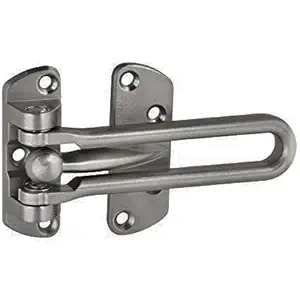 EYE BERRY Swing Bar Lock for Hinged Swing-In Doors ? Secondary Security Lock for Door and Security, 3-7/8 In. Bar Length, Diecast Zinc Construction, Classic s s Finish (Single Pack)