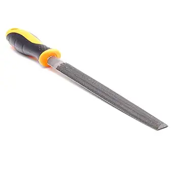 Diy Crafts 5959 12''-8" Semi Round Hand Rasp File Set With Rubber Grip & 4" Plastic Handles, Standard, Multicolor
