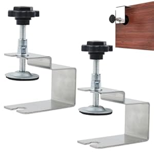 Serplex? 2Pcs Woodwork Clamps Stainless Steel C Shaped Clamps Wooden Panel Holder Clamp Screw Fixing C-Clamps for Woodworking, Metalworking, DIY Craft, Drilling, Punching, Drawer Door Installation