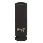 STANLEY STMT87504-8B 1/2-inch 17mm Chrome-Molybdenum Steel Impact Deep Socket (Black)