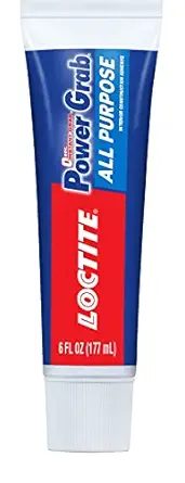 Loctite Power Grab Express Construction Adhesive, ultimate strength, 0 second grab, high tack adhesive, No-nails and screws, no clamping, DIY, no mixing, metal, tiles, wood, concrete 6 FL OZ 177ml
