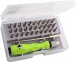 SCALEBEE 32 in 1 Mini Multi Screwdriver Bits Set with Magnetic Flexible Extension Rod Precision Screwd...