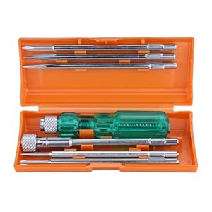 TAPARIA Screw Driver Set with Bulb - 840 (Neon, Silver and Green)