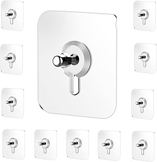 (Pack Of 30) Adhesive Nails Non-Trace Stick Wall Hook|Adhesive,Wall Hooks For Hanging|Durable|Practical|Transparent|Strong Adhesive Screw Wall Nail (Screw Type) - Stainless Steel