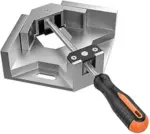 KROST 90? Right Angle Clamps/Corner Clamp tools for Carpenter, Welding, Wood-working, Engineering, Photo Framing (Single Handle Corner Clamp) grey