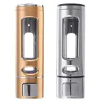 BATH GURU Abs Wall Mounted Shampoo Sanitizer Lotion Hand Dish Wash Gel Liquid Soap Dispenser for Bathroom Kitchen Pack of 2 (400 Ml, Copper & Chrome)