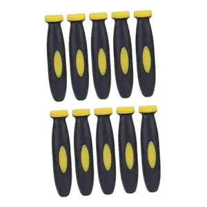 10pcs File Handles, Ergonomic Yellow Plastic Handles for Hand Drill, Metal File, Metal Working