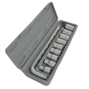 Aiwa TM Plastic Socket Wrench Set (Grey, 10-Pieces)