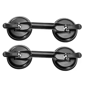 SHOPOLIFE Flat Surface Big Tiles Glass Granite Stone Mirror Carrying Two Suction Cup Lifter Handle, Tiles Glass Working Hand Tool (Multi Colour- 2 Piece)