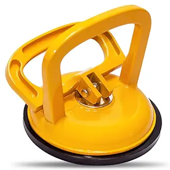 Aluminium Single Suction Cup Lift Up Working Hand Tool for Flat Glass, Ceramic Tiles, Mirror, Window Penal Glass Lifting Carrying Moving and Rotating, 50 kg Capacity (1 pc)