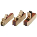 LUXURO Mini Brass Hand Plane Set for Wood Finish Planer Hobby Craft -Set of 3 Pieces