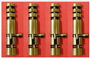 tower bolt zylo brass antiq finish 4 inch pack of (4)