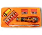GLUN? Tool Kit 17 Pieces Drive Socket Set Auto Repair, Hand Tools, Tools Kit for Automotive Repair, Household, Car & Bicycle Repairs Metric Screwdriver