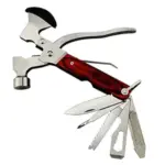 Boosty? Silver Stainless Steel 10 in 1 Multi-Functional Pocket Hand Tool Set (Axe Hammer, Hatchet, Wrench, Cutter and More) (10 in 1 Axe Hammer Tool)