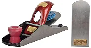 GLOBUS 349 Carpenter Plane with Free Blade (Brown and Silver, Pack of 1) 7 inch / 175mm
