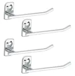 Plantex Stainless Steel Bathroom Towel Holder/Towel Ring for Wash Basin/Hand Towel Hanger/Bathroom Accessories (Chrome - Pack of 4) Dream