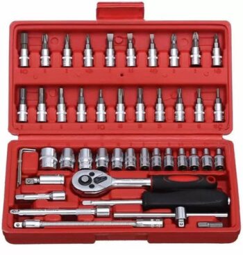 tree fit 46pcs 1/4-Inch Socket Set Tool Ratchet Wrench ...