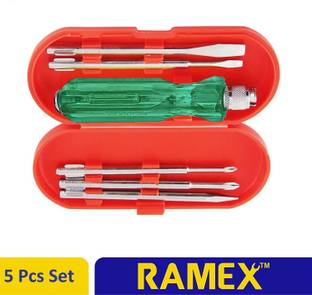 RAMEX screwdriver set, screwdriver set tools kit, screwdrivers tools 5 pc set with box Standard Screwd...