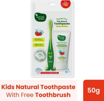 Mother Sparsh 100% Natural Toothpaste for Kids, Strengt...