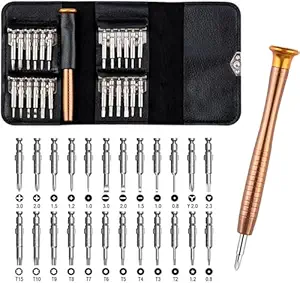 Zaptec 25 in 1 Precision Small Magnetic Screwdriver Set Multi Pocket Repair Tool Kit for Mobile, Laptop, Electronics, iPad, Mackbook, Watch