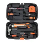 Household 9 Hand Tool Kit - Mechanic Tool Set Home Repair Tool Kit with Storage Case Screwdriver Hammer Measurring Tape(2m) Utility Knife Set Hardware Tool Kit for DIY Projects/Homeowner/Handyman