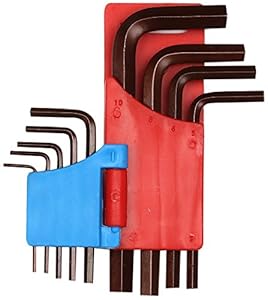 Taparia AKM-9 Steel Metric Allen Key Set (Brown Finish, Box Packing, Pack of 9)
