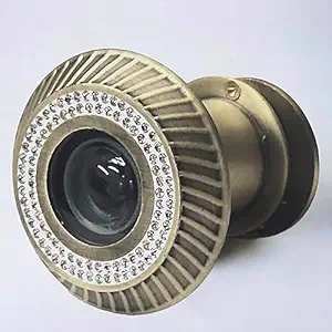 Eye Berry Door Lens 180?Glass Lens Degree Brass +Zink Door Eye viewer with Double Diamond Layer with Perfect Matching for Main Door (Brass antiq, 35-55 mm)