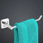 Plantex Stainless Steel Towel Holder/Hand Towel Hanger/Napkin Holder for Wash Basin/Bathroom Accessories (Chrome)