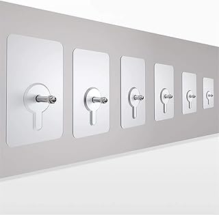 Adhesive Nails Hooks For Wall Without Drilling,10 Pack Adhesive Screw Hooks For Wall Heavy Duty Strong Nail Free Hanging,Kitchen Accessories Items(Nail Hook,Transparent)Stainless Steel