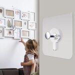 SUNVIBE Plastic 20 Pieces Self Adhesive Heavy Duty Nail Photo Wall Hook No Drilling Installation For Use Inside Home & Kitchen, Clear