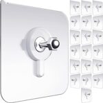 Wall Hooks for Hanging Strong, 10 Pack Screw Hooks Adhesive Hooks for Wall Heavy Duty, self Adhesive Hook, Wall hangings, Kitchen Accessories Items, Clothes Hanging,Sticky Photo Frame Hangers