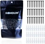 Homdum Nylon Plug with Screws 2 inch (50 mm Screw with Plastic Sleeve) Pack of 60. (2")