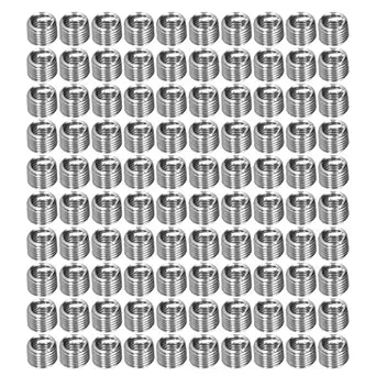 100Pcs Thread Inserts, Steel Wire Thread Reducing Nut Thread Repair Tool Durable Fastener M6x1 Industrial Hardware for Industrial Supplies(1.5D)