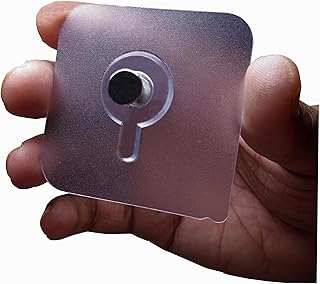 10 Pieces Heavy Duty Self Adhesive Transparent Water Proof Wall Hooks for Hanging Kitchen Utensils, Bathroom Accessories, and Photo Frames, No Drilling Required. (10)