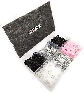Homdum Assorted Nails, Screws and Nylon Plugs Set, multipurpose diy home kit pack of 400 nos
